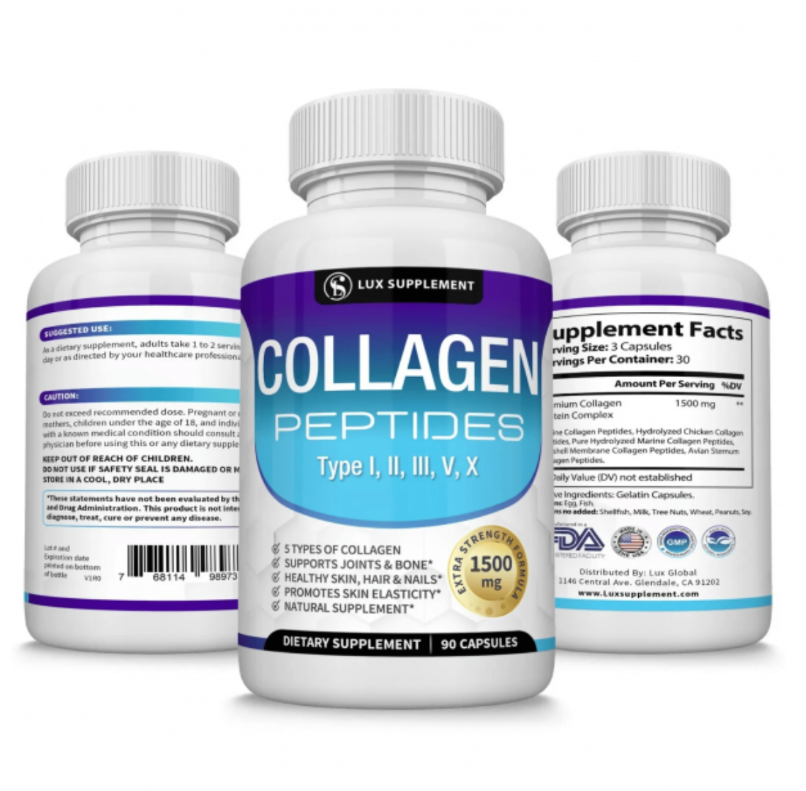 COLLAGEN 1800mg - PIEL HERMOSA Y ARTICULACIONES SIN DOLOR