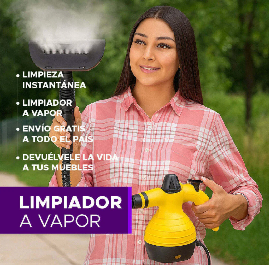Limpiador a Vapor Multiusos ORIGINAL+9 accesorios GRATIS