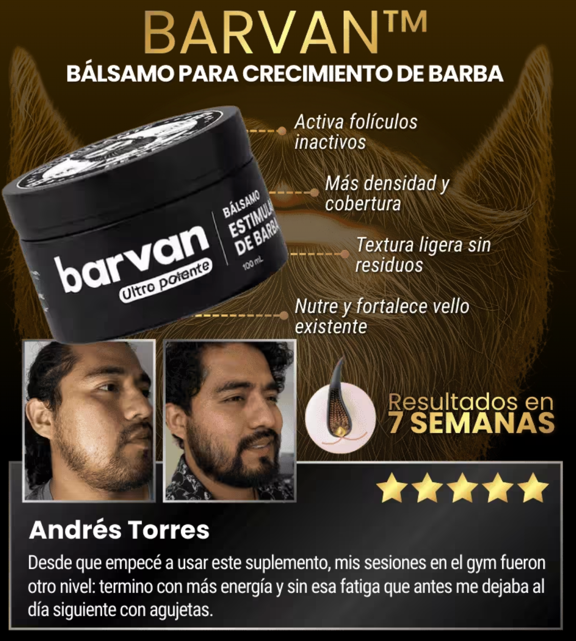 BARVAN™ - BÁLSAMO PARA CRECIMIENTO DE BARBA