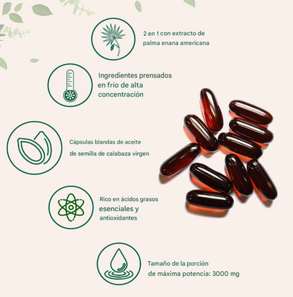 PUMPKIN SEED OIL - ELIMINA LA INFLAMACIÓN DE LA PROSTATA Y AUMENTA TU VIRILIDAD.